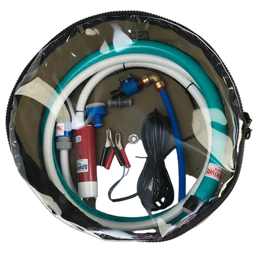 Universal 12V Water Transfer Pump Kit Bundle WITH Canvas Bag